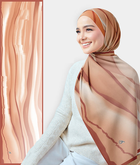 Shifaza printed chiffon scarf rectangular