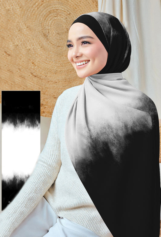 Gauhara Tie Dye Print Hijab Scarf