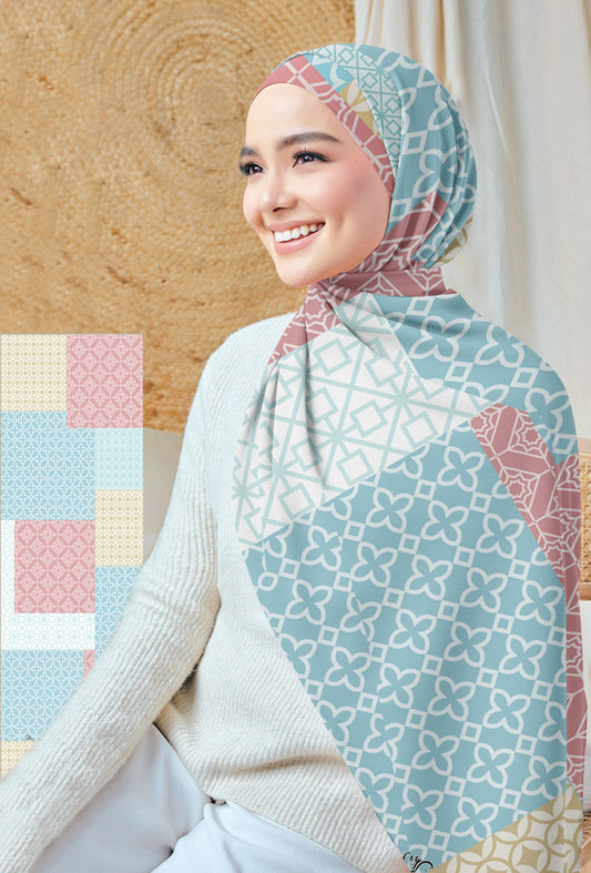Hulya Tile Print Hijab Scarf