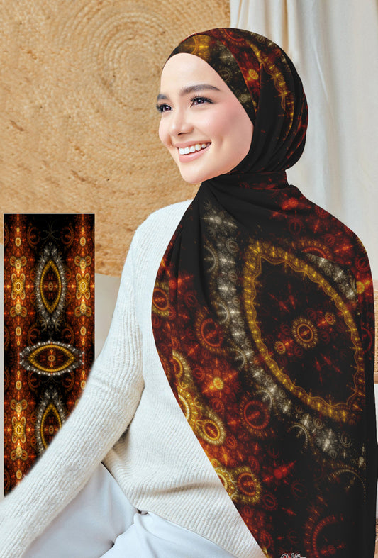Hourglass Printed Chiffon Hijab