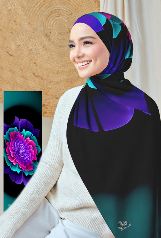 Piony Printed Chiffon Hijab