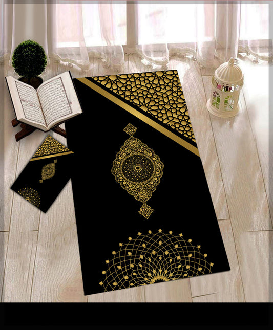 Night Light Prayer Rug Muslim Mat Islamic Sajadah for Kids Men Women