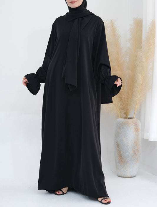 Adastra One Piece Prayer Outfit Zippered Abaya Scarf Attached