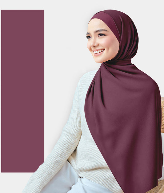 Chiffon Plain Rectangular Hijab in SA12 Vivid color