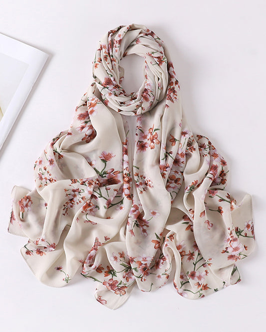 Jovia Printed Floral Chiffon Hijab in Design 31 by Annah Hariri