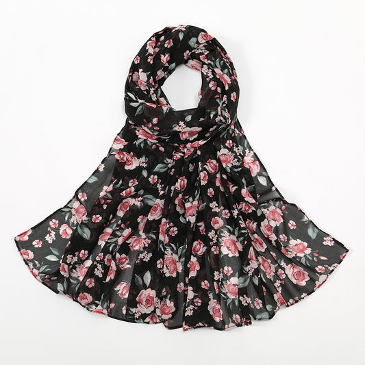 Amarin chiffon floral printed hijab Design number 24