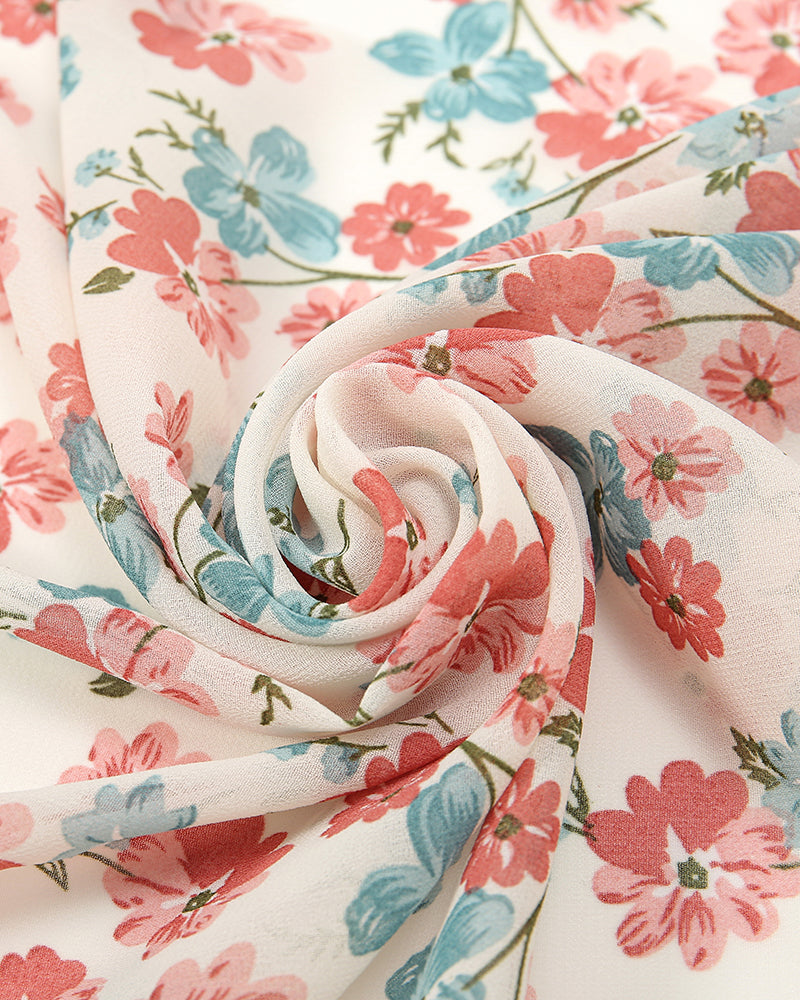Amarin chiffon floral printed hijab Design number 34
