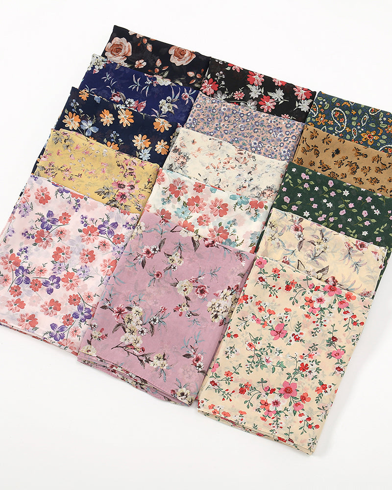 Amarin chiffon floral printed hijab Design number 34