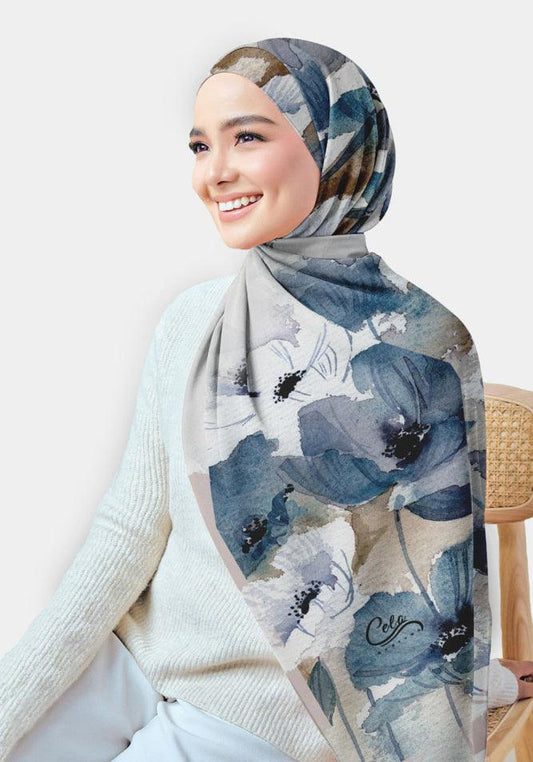 Blooming Printed Chiffon Hijab - ANNAH HARIRI