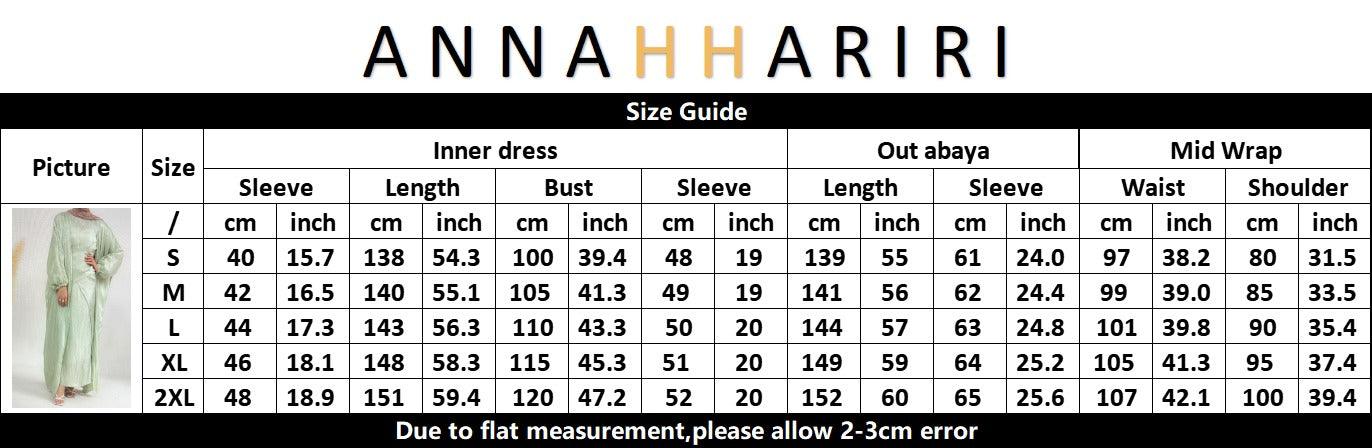 Dream Sister faux organza maxi abaya with slip dress and apron set in taupe - ANNAH HARIRI