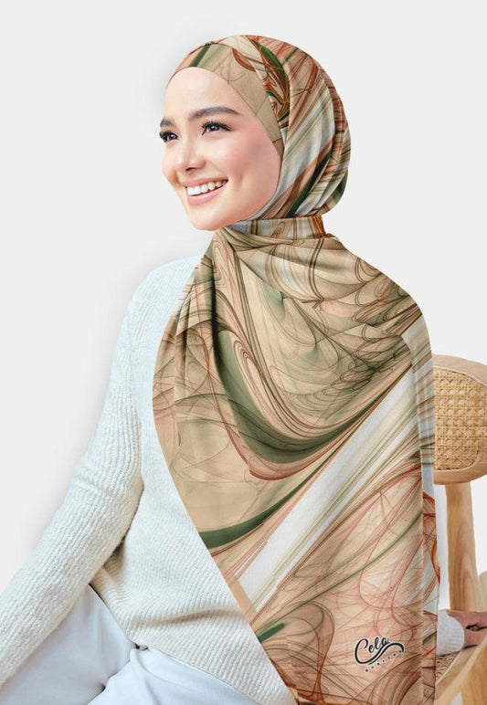 Gamila Printed Chiffon Hijab - ANNAH HARIRI