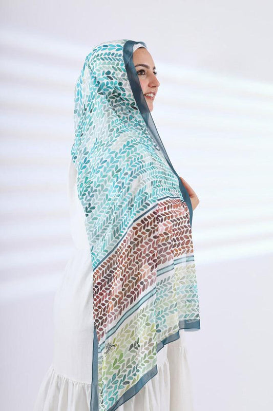 Keyla Printed Chiffon Hijab - ANNAH HARIRI