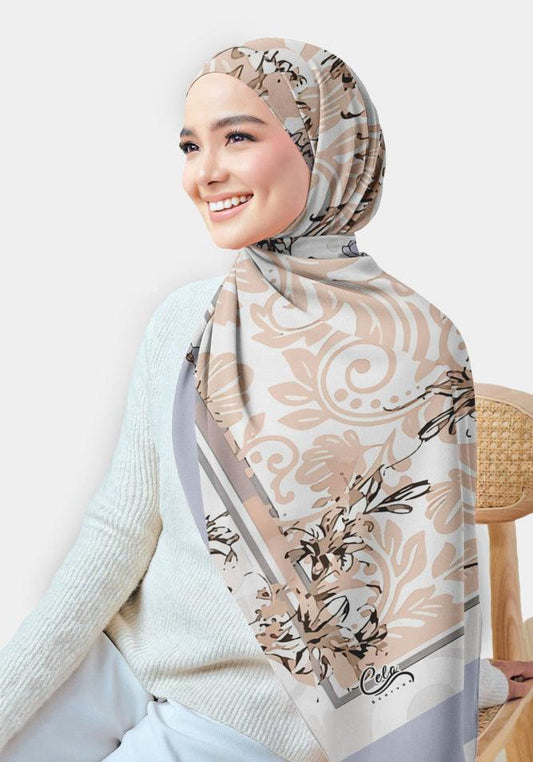 Oriental Printed Chiffon Hijab - ANNAH HARIRI