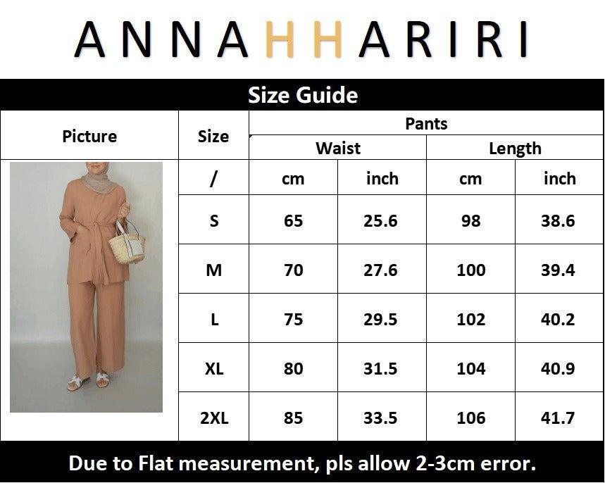 Pants Marina in pure cotton with elasticated waistline and pockets in maroon - ANNAH HARIRI