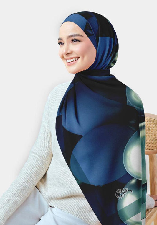 Samanty Printed Chiffon Hijab - ANNAH HARIRI