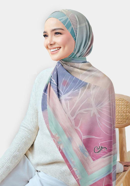 Sunda Printed Chiffon Hijab - ANNAH HARIRI