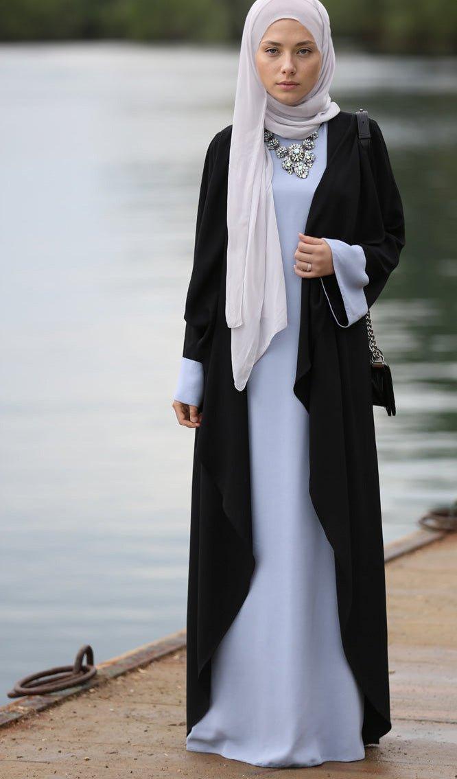 Abaya Dress Blue&Black - ANNAH HARIRI