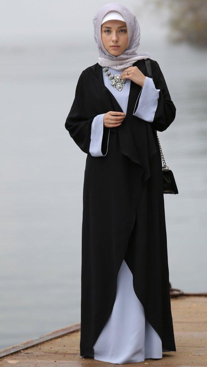 Abaya Dress Blue&Black - ANNAH HARIRI