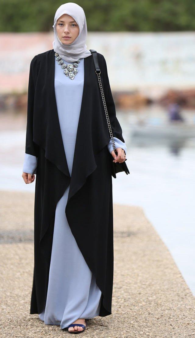 Abaya Dress Blue&Black - ANNAH HARIRI