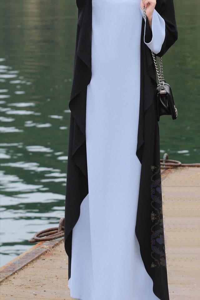 Abaya Dress Blue&Black - ANNAH HARIRI