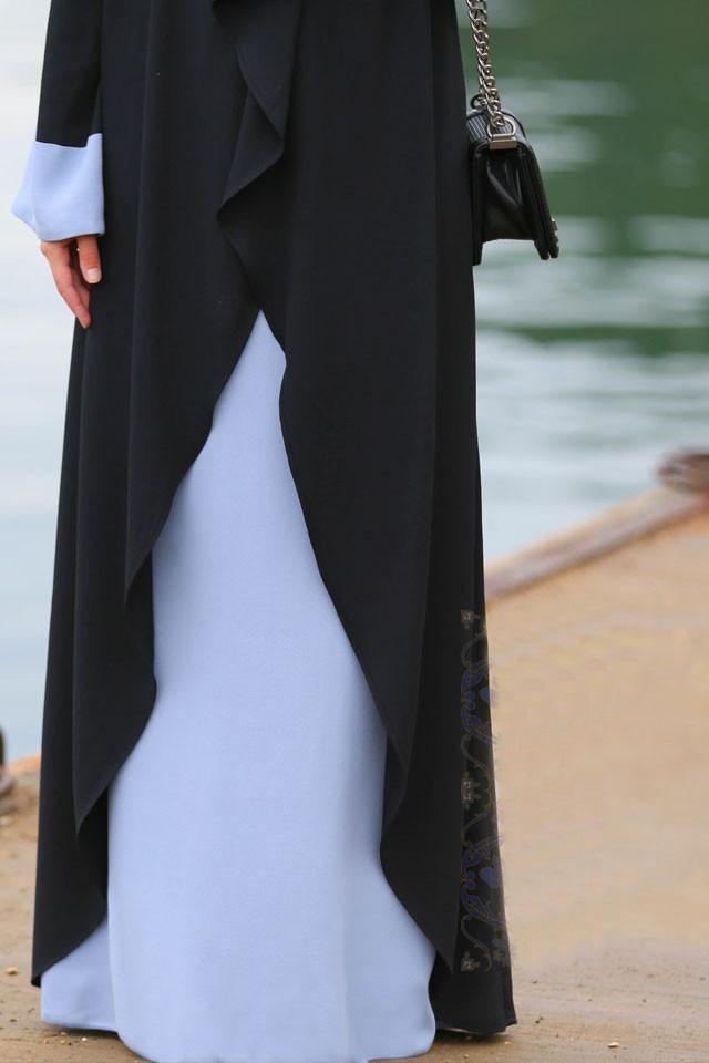 Abaya Dress Blue&Black - ANNAH HARIRI