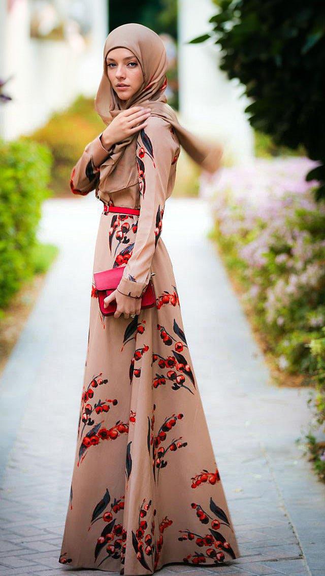 Autumn Cherry Modest Dress - ANNAH HARIRI