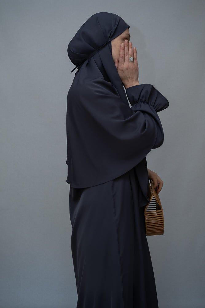 Barakaa Women's Prayer Dress and Umrah Hajj set in Grey - ANNAH HARIRI