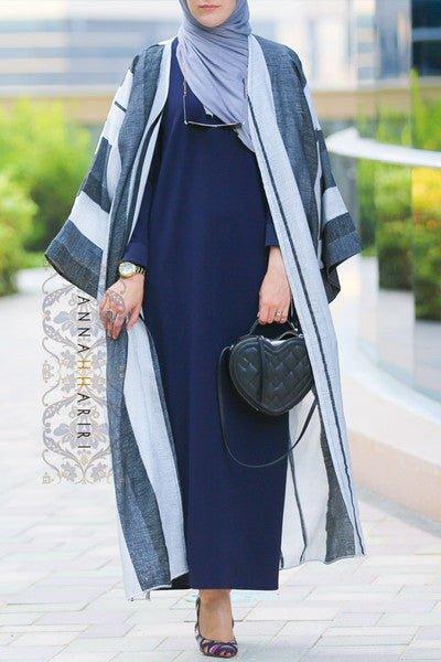 Dark Blue Pencil Dress - ANNAH HARIRI