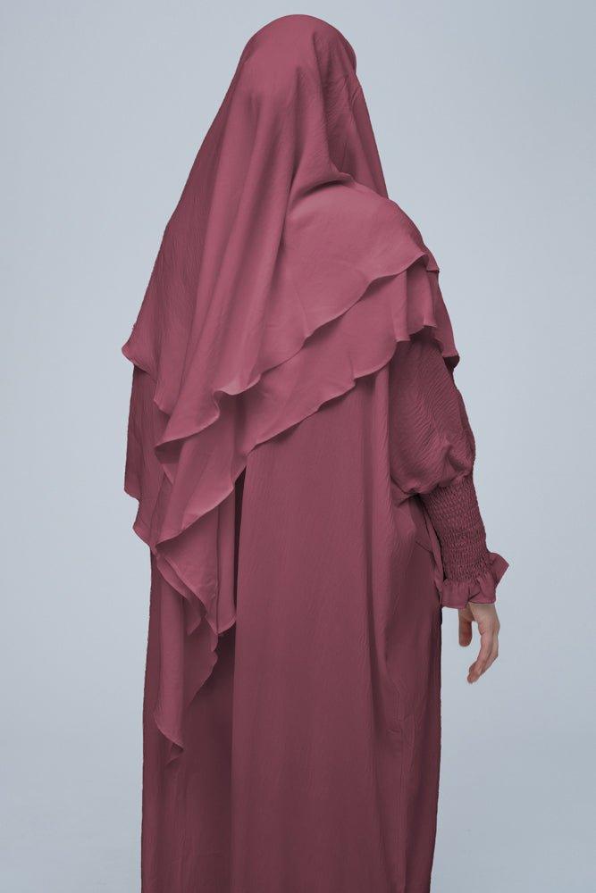 Dusty Pink Pristine prayer gown for Omrah or prayer - ANNAH HARIRI