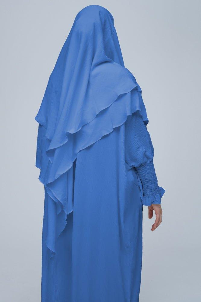 Light Blue Pristine prayer gown for Omrah or prayer - ANNAH HARIRI