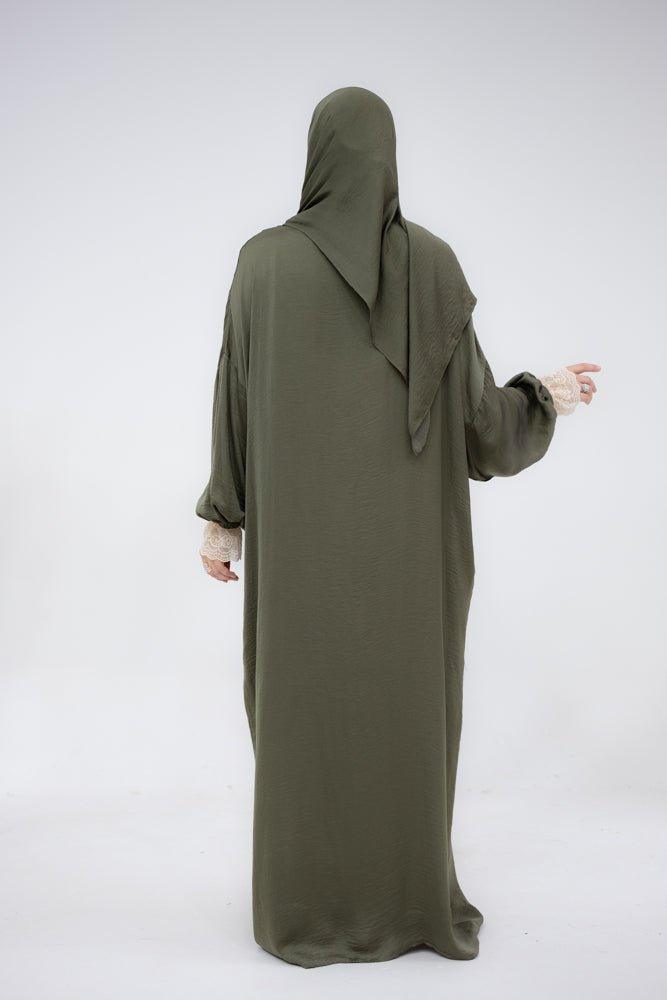 Lsenna lightest prayer gown with attached scarf and pockets - ANNAH HARIRI