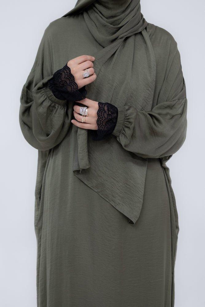 Lsenna lightest prayer gown with attached scarf and pockets - ANNAH HARIRI