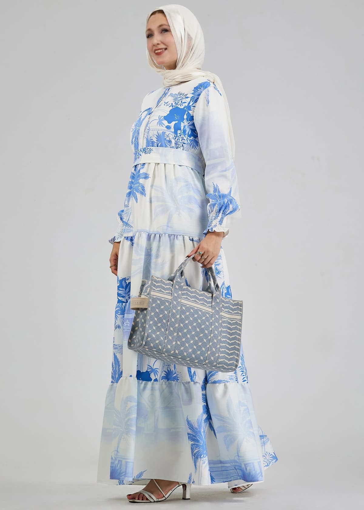 Elastic cuff details on Tropicana Bliss Maxi Dress