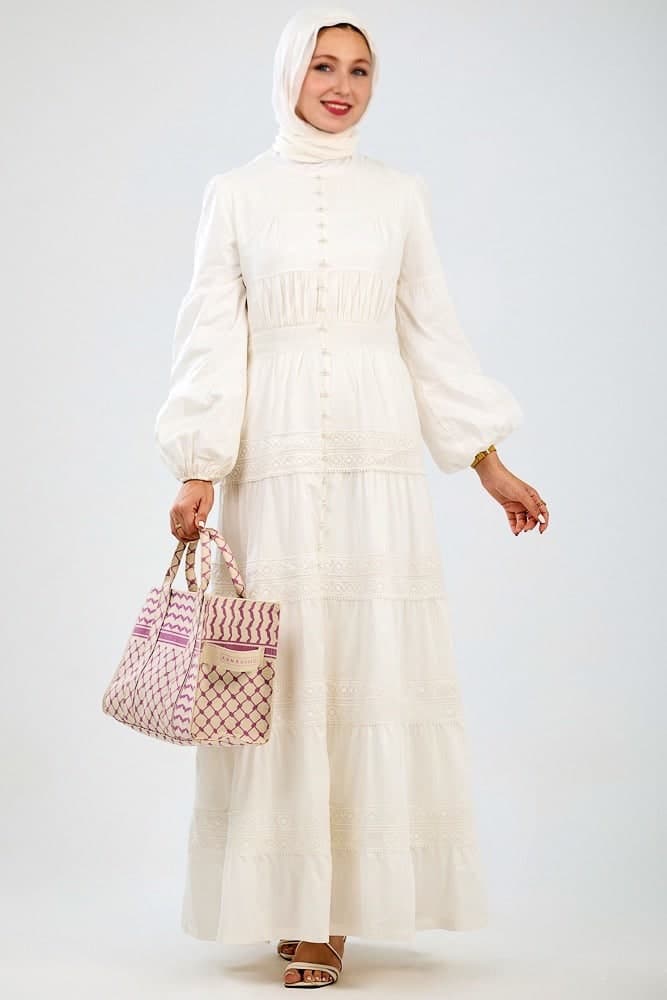 Stylish Medium Tote with Pink Keffiyeh Pattern - Durable Cotton Canvas, view 6