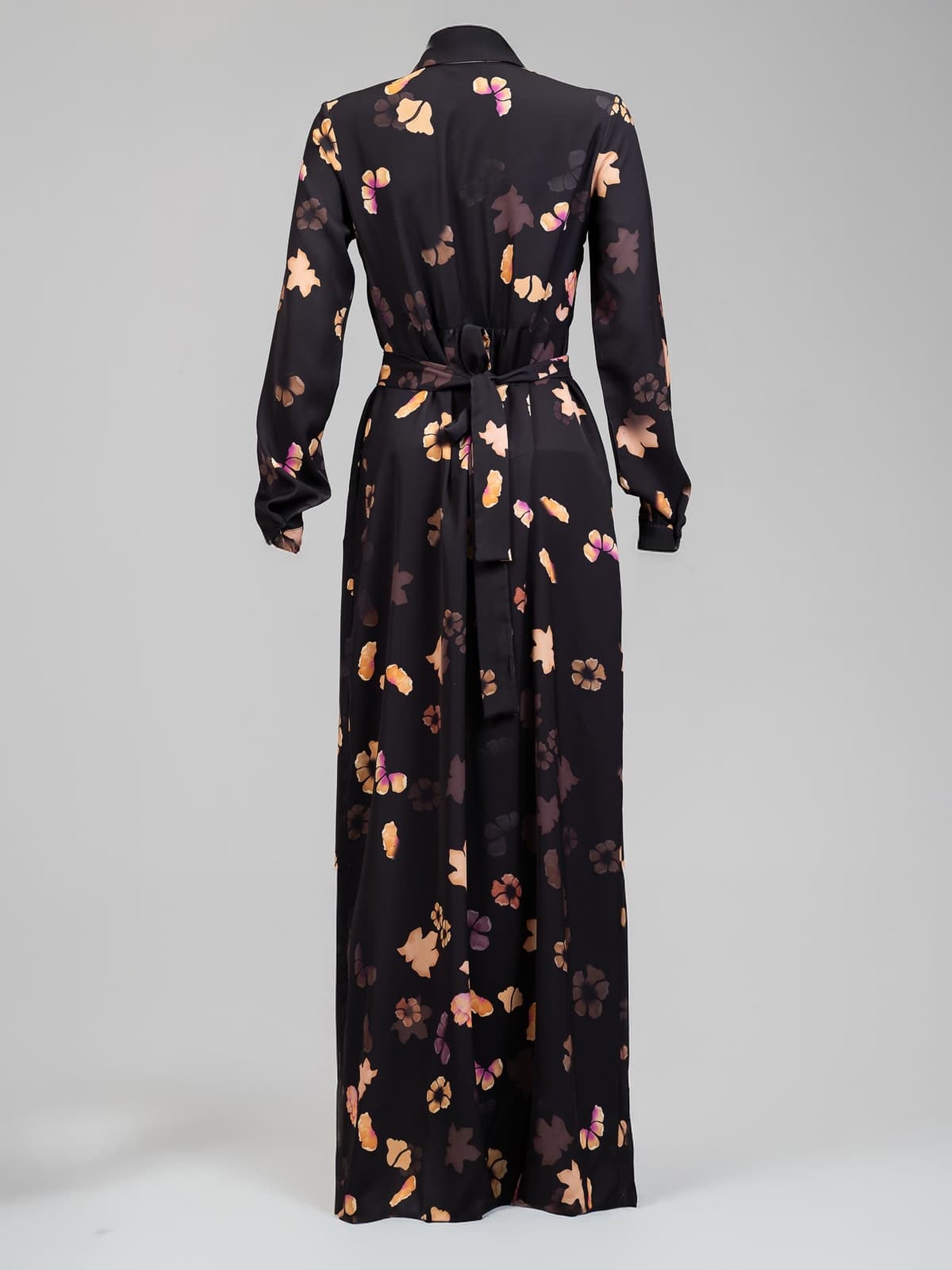 Back view showcasing the collared neckline of the Emina modesty dress.