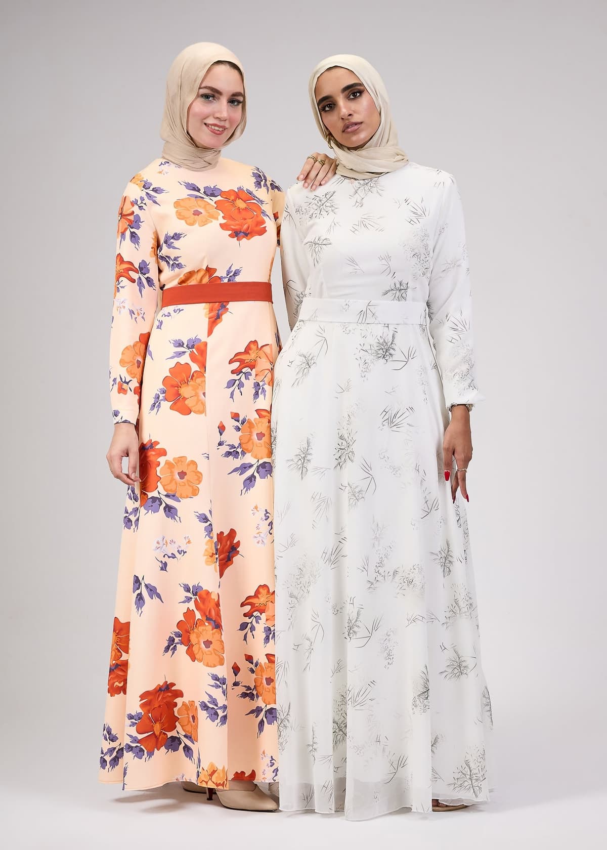 Full-length view of Blossom Crepe Floral Maxi Dress