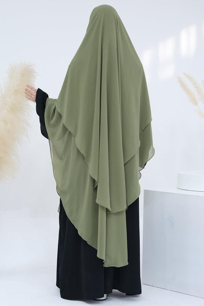 Lifestyle shot featuring the extra long chiffon scarf