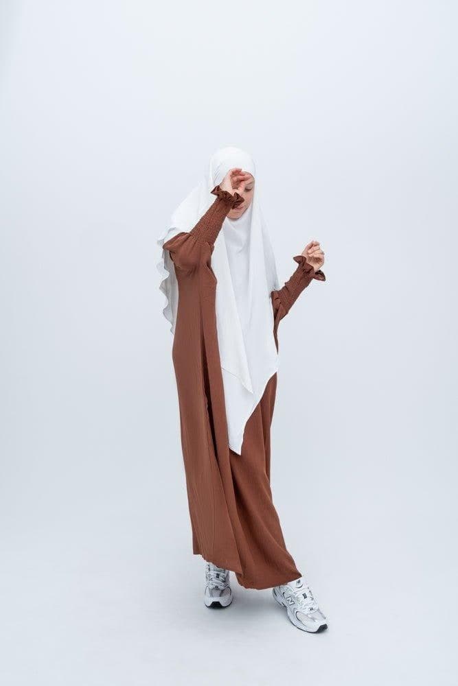 Coffee Pristine Prayer Gown for Omrah or Prayer, view 3