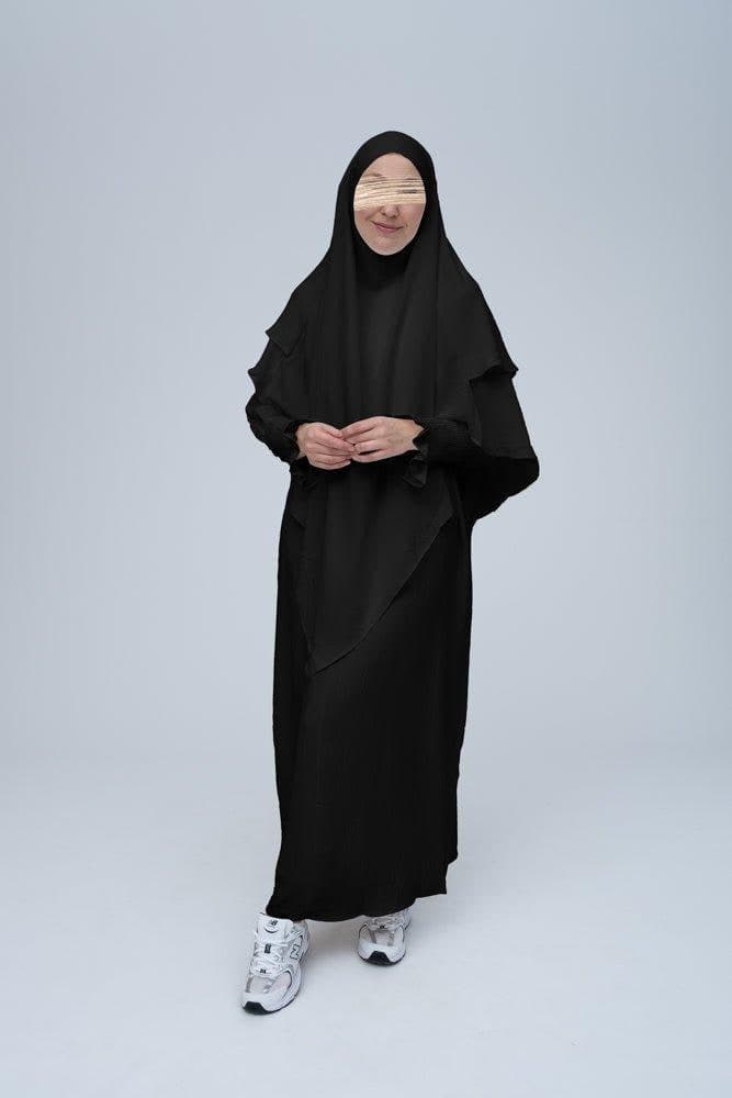 Black Pristine Prayer Gown for Omrah or Prayer, view 3