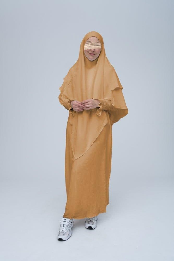 Khaki Pristine prayer gown for Omrah or prayer