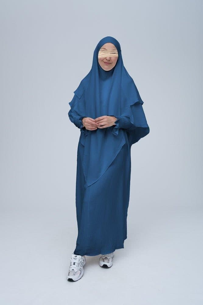Blue Pristine Prayer Gown for Omrah or Prayer, view 3