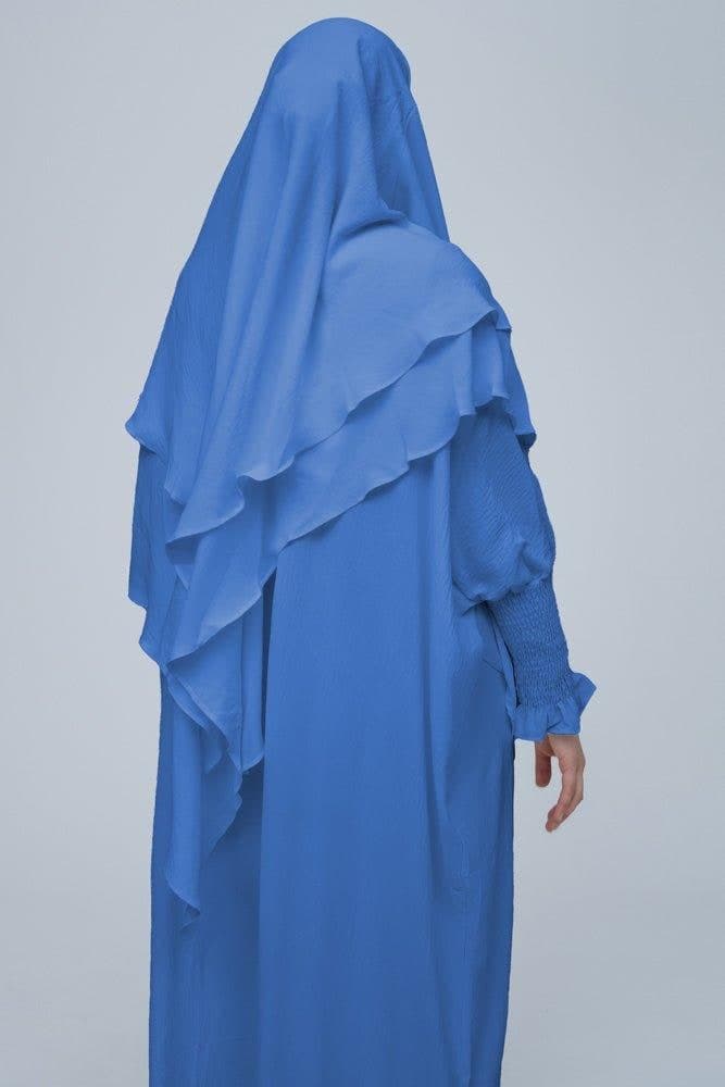 Light Blue Pristine Prayer Gown for Omrah or Prayer, view 4