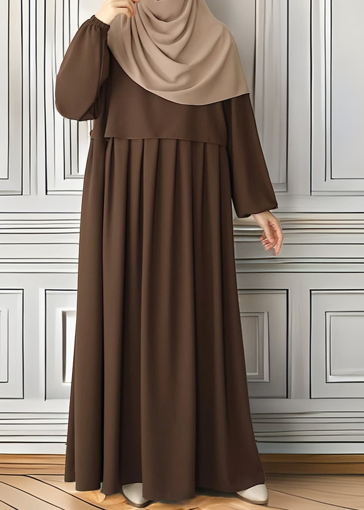 Egyptian crepe fabric detailing