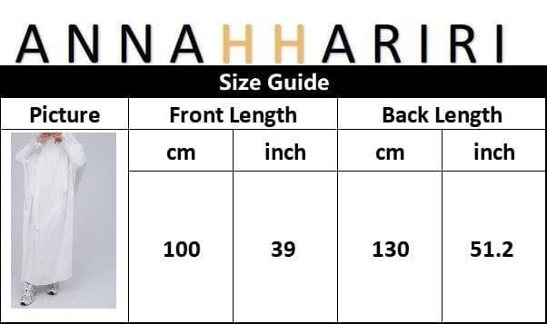 Khimar in Pristine Cream White Two Layer for Prayer or Umrah, view 3