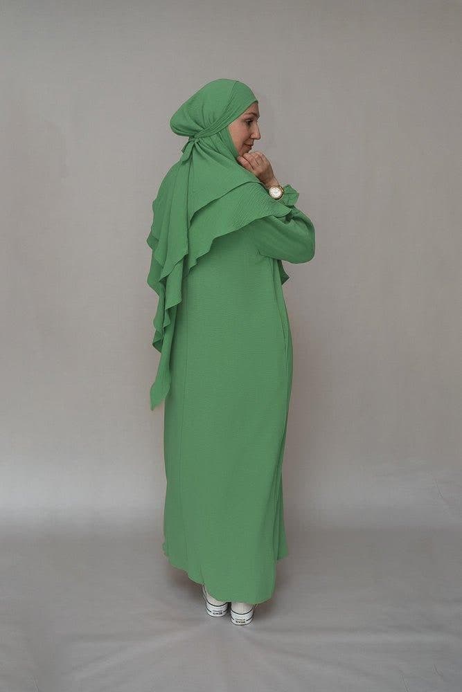 Mint Green Two Layer Khimar Niqab Feature, view 3