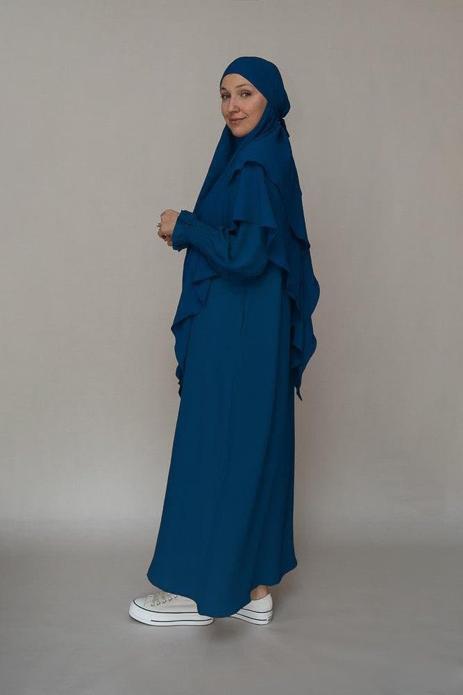 Navy Two Layer Khimar in Niqab Feature, view 3
