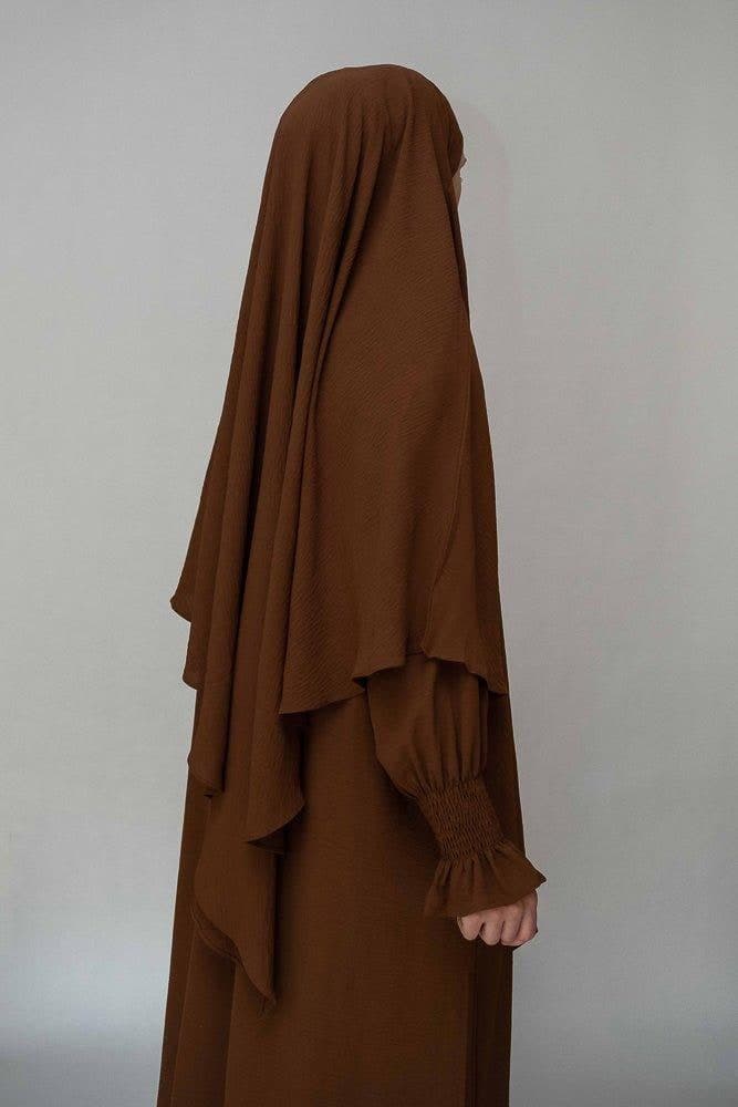 One layer khimar in coffee