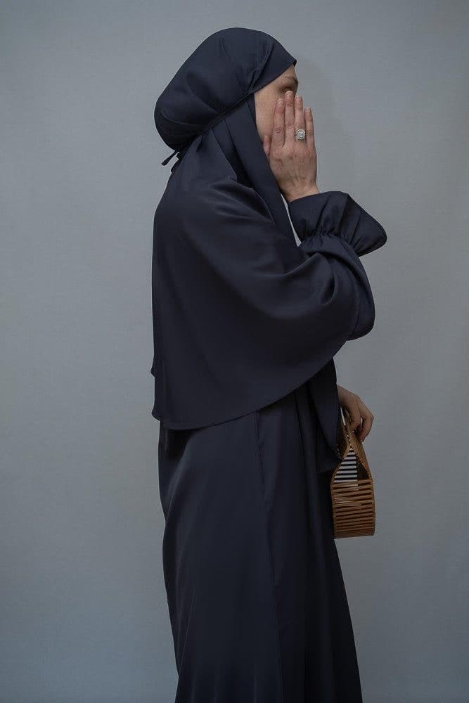 Barakaa Women's Prayer Dress and Umrah Hajj Set in Grey, view 4