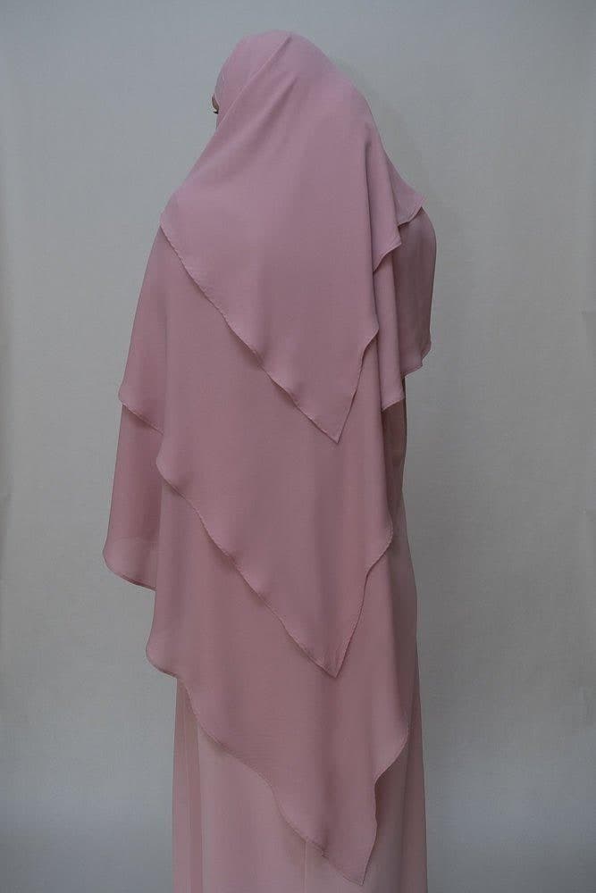 Khimar in Chiffon Pink Umrah Trip Essential, view 8