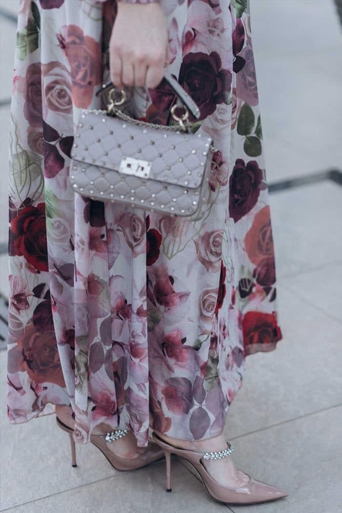 Didem Lantern-sleeve Floral-print Dress in white, view 17